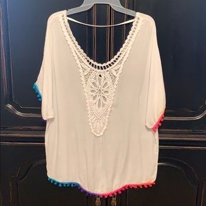 Brightly Colored Ball Trimmed Cover Up